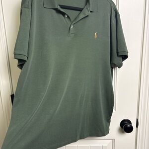 Ralph Lauren Olive Green Polo with Embroidered Pony